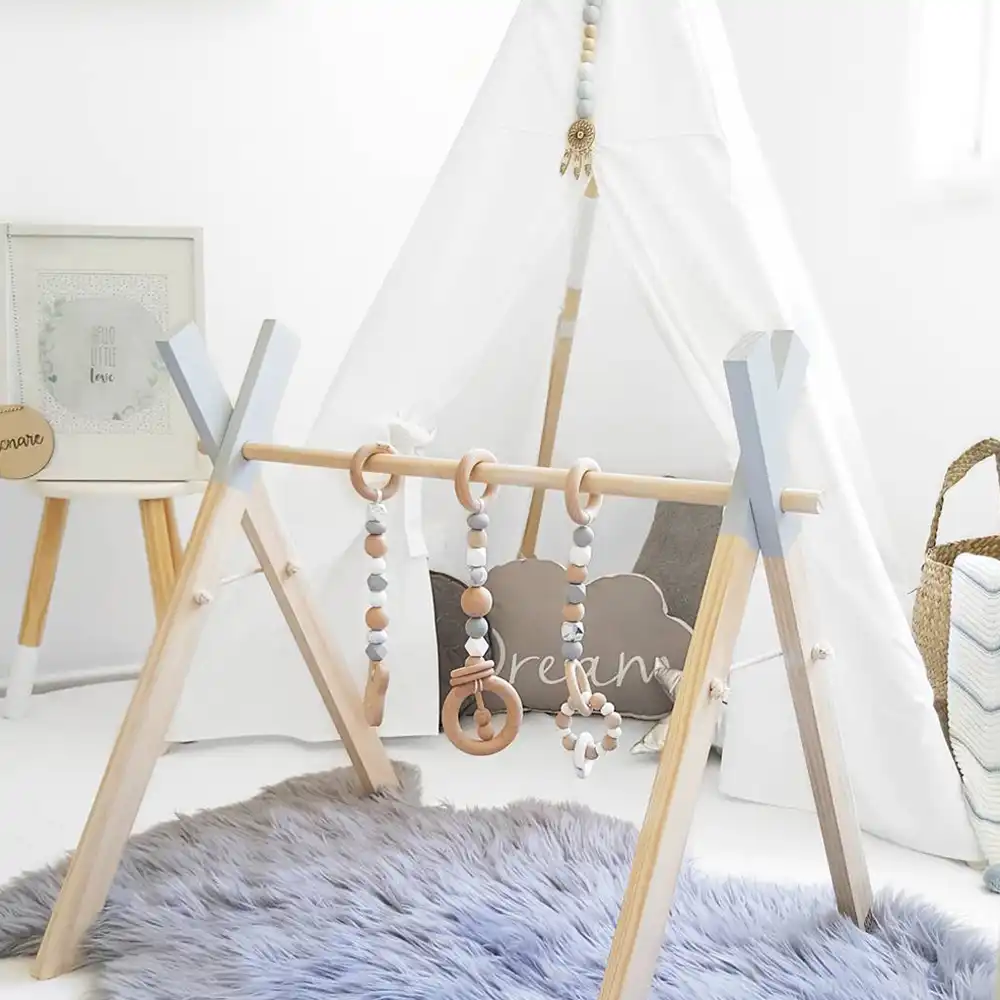 baby gym wooden frame