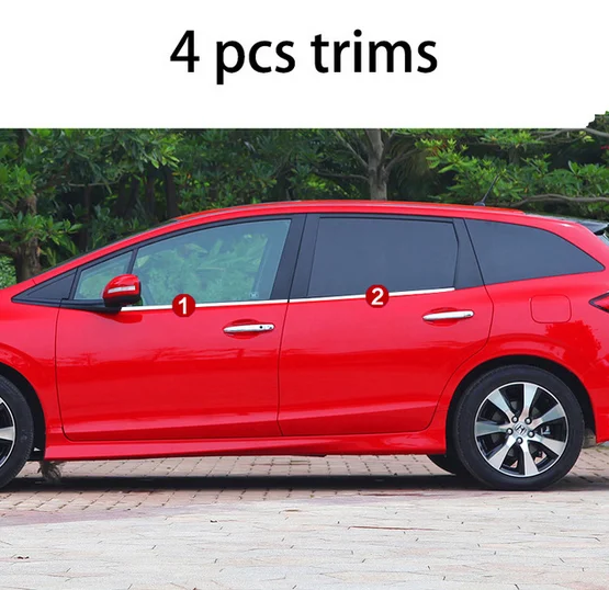 Нержавеющая сталь окна автомобиля планки для honda jade 2013 - Цвет: 4 pcs trims