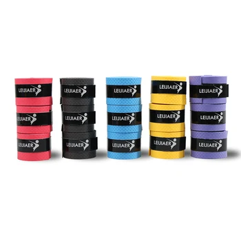 

Leijiaer 15Pcs (Black, Blue, Purple, Yellow, Red) Pu Soft,Absorb Moisture and Anti-Slip Overgrip Racket Hand Glue for Tennis and