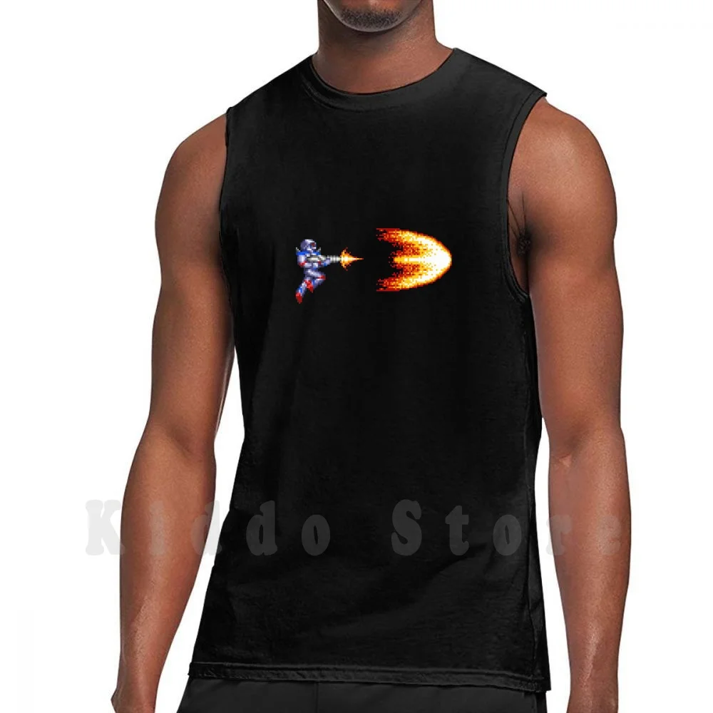 Canottiere Turrican 2 Laser Canottiera Senza Maniche Turrican Turrican 2 Pixel Arma Laser Amiga Sparatutto Pixelart Retrogaming