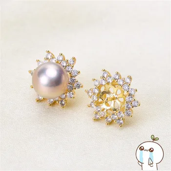 

Fashion Pearl Earrings Findings S925 Silver Plating Earrings Hooks Components Women DIY Jewelry Accessory