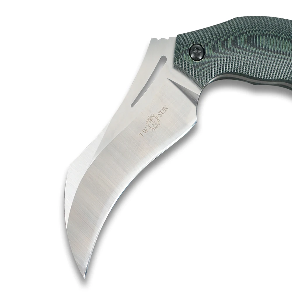 TWOSUN 14C28N лезвие фиксированным лезвием Ножи карман Ножи ножи выживания тактический Ножи для охоты, походов инструмент для повседневного использования, G10 TS61