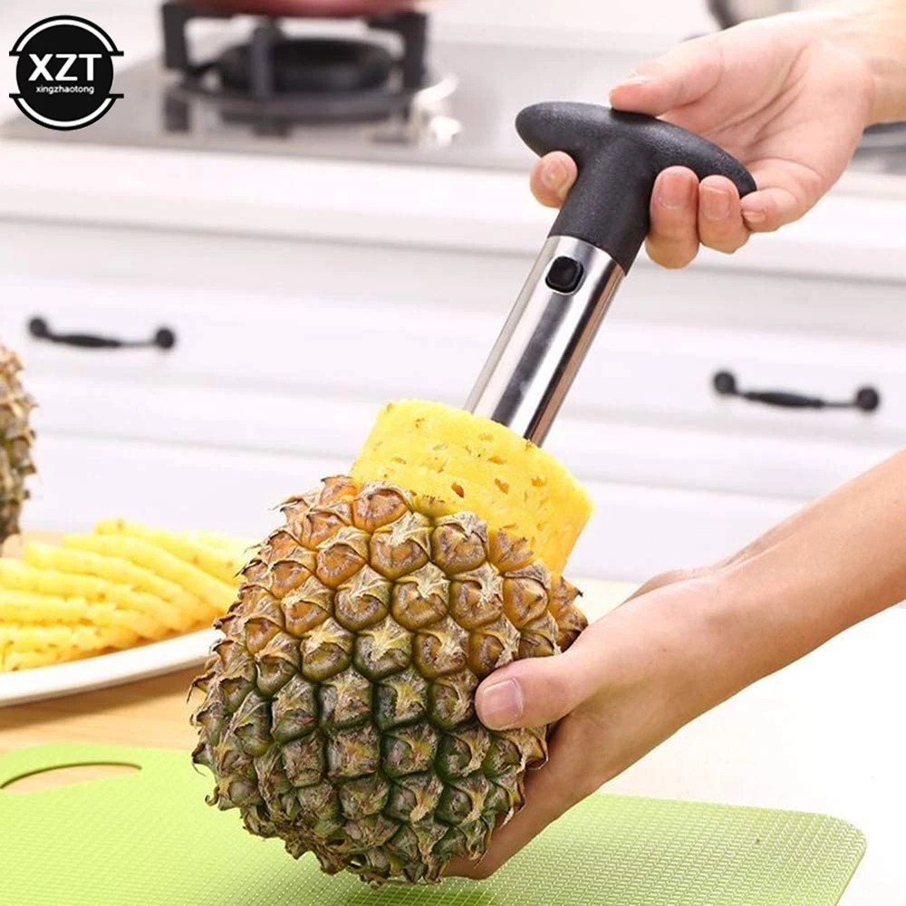 Pineapple Corer Slicers Stainless Steel Pineapple Corer Peeler Cutter Easy Fruit Parer Cutter Kitchen Restaurant Accessories