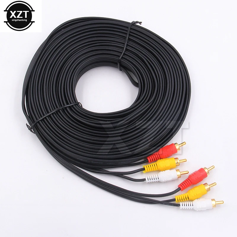 3RCA штекер к 3 RCA Композитный Аудио Видео AV кабель 3X Розничная и оптовая продажа 1 5 м
