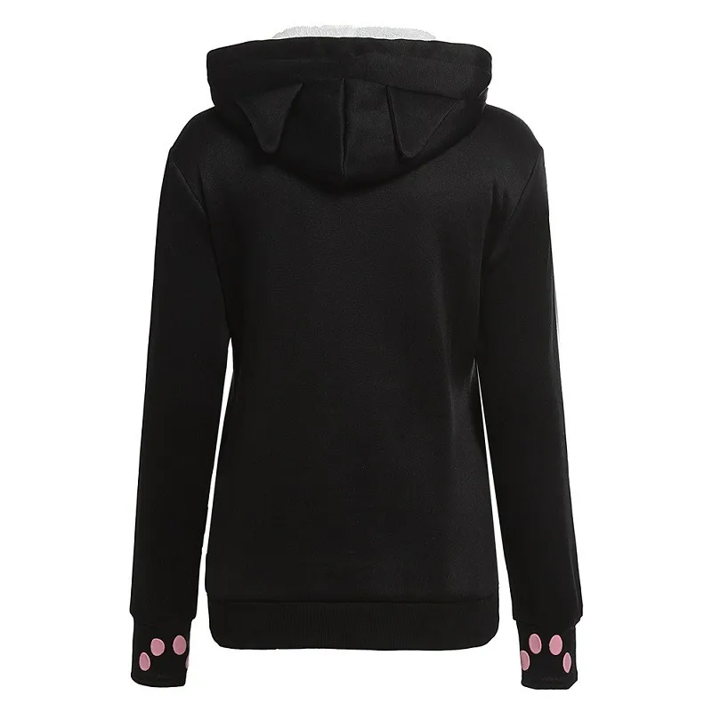 New Women Dog Pet Sweatshirt Hoodies Tops Cat Lovers hooded sweatshirt With Cuddle Pouch For Casual Kangaroo Pullovers With Ears