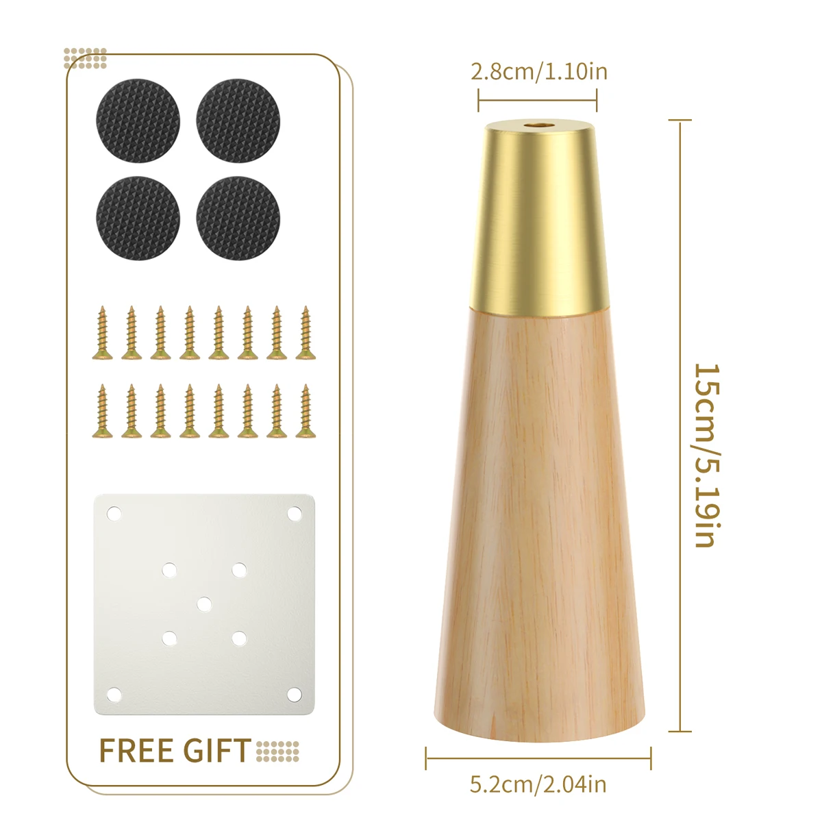 1Pcs 10-20cm Straight feet Solid Wood Furniture Legs,With Pure Copper Protective, For Cupboard Sofa legsTable Fittings Oak Feet 1Pcs 10-20cm Straight feet Solid Wood Furniture Legs,With Pure Copper Protective, For Cupboard Sofa legsTable Fittings Oak Feet