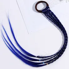 Южная Корея Девушки Принцесса Мода девушка парик с косой повязка для волос головной убор Дети моделирование маленьких девочек милая маленькая девочка