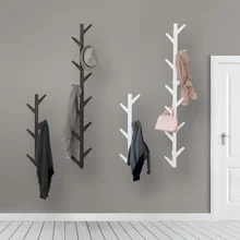 [Поколение жиров] Креативные настенные прихожие Угловые твердые деревянные двери для ванной комнаты спальни после крючка деревянная одежда крюк