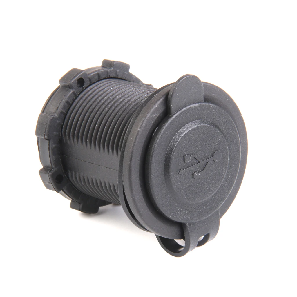 12V-24V USB Dual Power Socket Panel Car Mount Motorcycle 2 Port Outlet