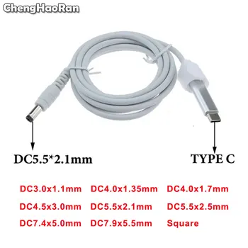 

ChengHaoRan White USB Type C to 4.0x1.7 7.9x5.5 7.4x5.0 3.0x1.1 5.5x2.5mm Male Plug Converter DC USB C PD Laptop Charging Cable