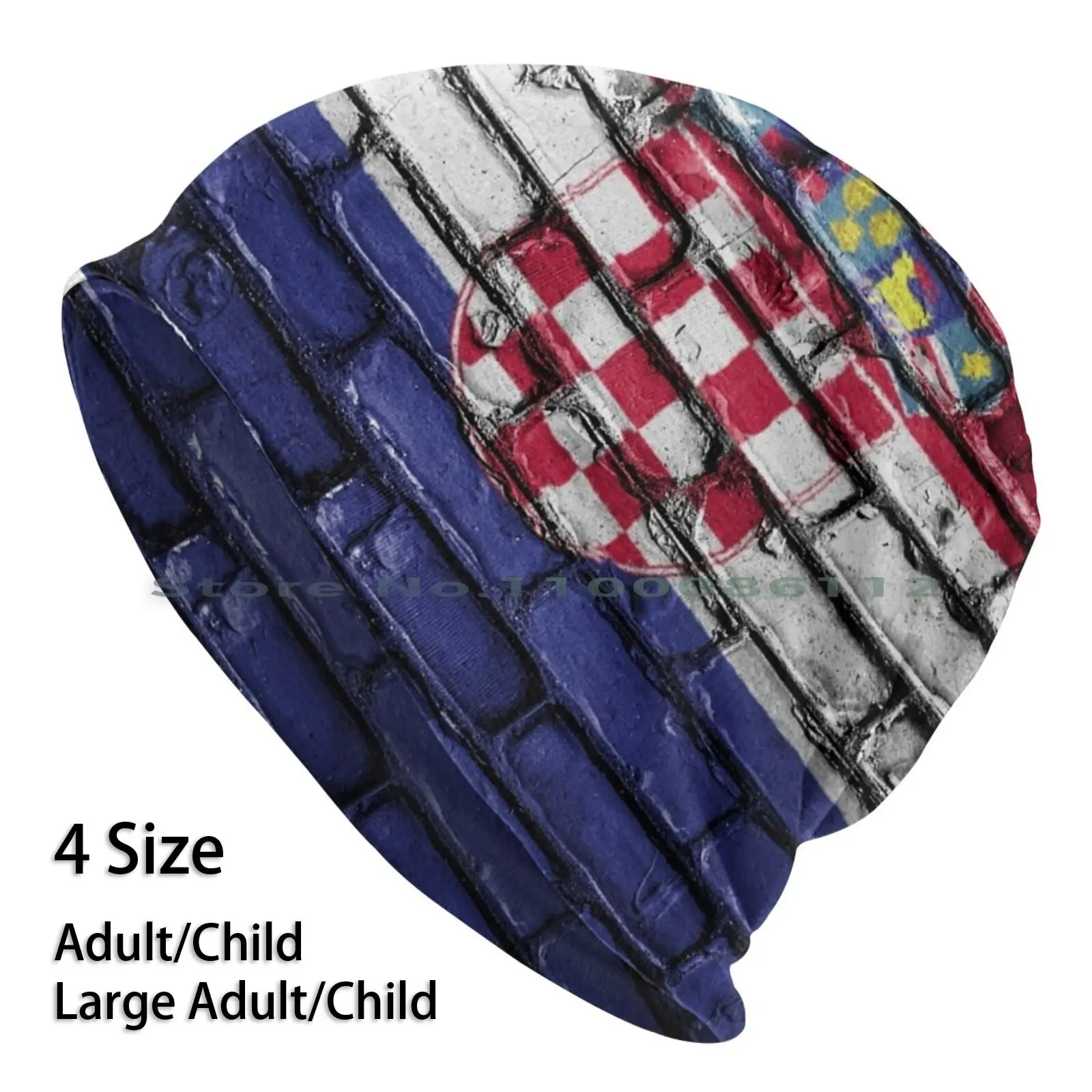 

Вязаная Шапка-бини в хорватском стиле, смешные рисунки, забавные рисунки, шаблон, новинка, крутая карантин, страна Европы, хорватский флаг, вязаная шапка без козырька