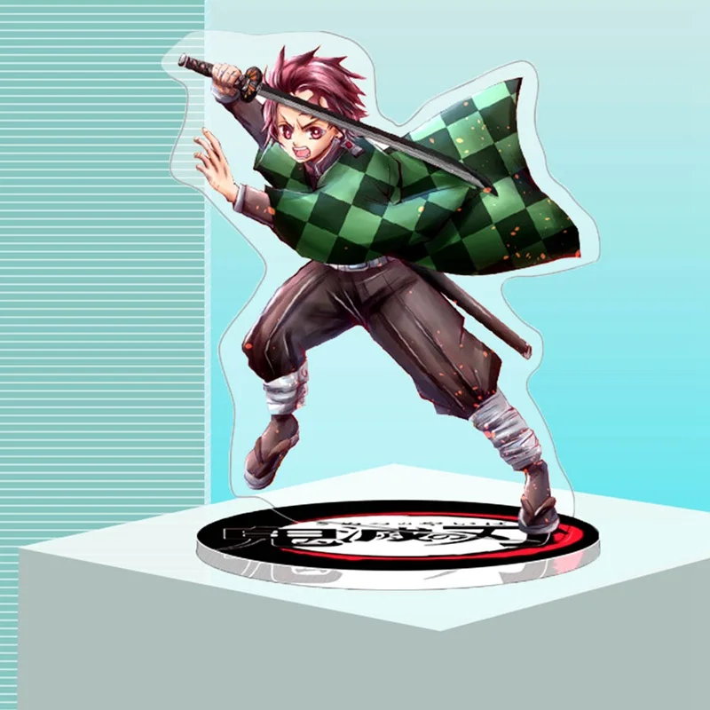 Японское аниме Demon Slayer Kimetsu no Yaiba Kamado Tanjirou Kamado Nezuko Косплей фигурка на акриловой подставке Шарм Настольный декоративный брелок