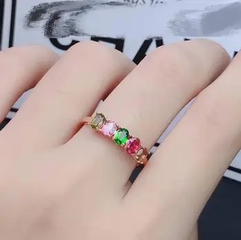 

Anniversary ring Natural Real Tourmaline ring Anniversary ring 925 sterling silver Fine jewelry For men or women