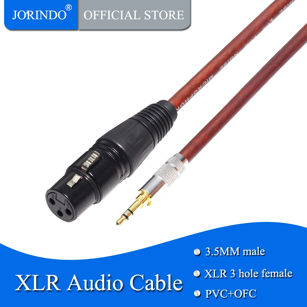 JORINDO 2 5 м/8 фута 3 мм male pulg to pin XLR удлинение микрофона кабель используемый с