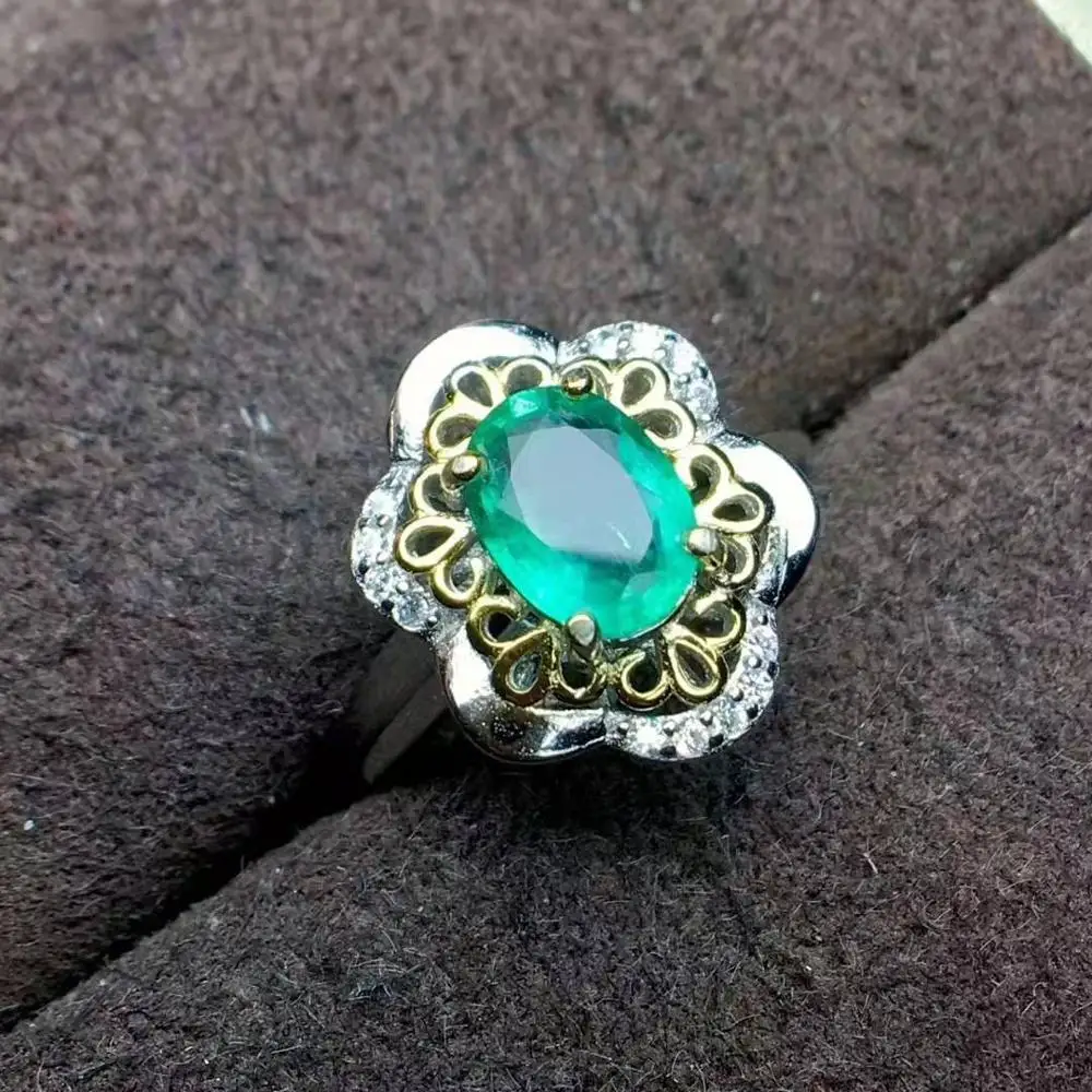 ring Натуральный изумруд S925 серьги кулон, роскошный и модный для женщин - Цвет камня: ring