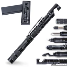 Stylo tactique multifonction d'auto défense pour téléphone portable, stylo pour écran tactile, outil de survie en plein air avec boussole