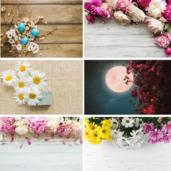

SHENGYONGBAO Vinyl Custom Photography Backdrops Prop Flower and Wooden Planks Photo Studio Background 191023PK-0002