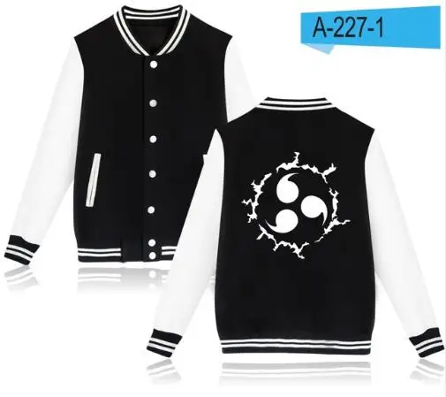 Black and White Новая куртка Наруто бейсбольная куртка для мужчин и женщин Harajuku Толстовка пальто Зимние куртки аниме Наруто монолитная куртка с Наруто для мужчин - Цвет: Black and White