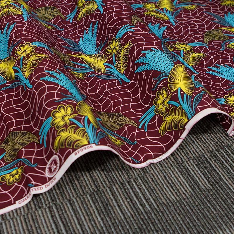 Cotton Fabrics African Wax Dutch High Quality Prints Ankara Ghana Holland Veritable Textile Clothing For Party Dress 6Yards
