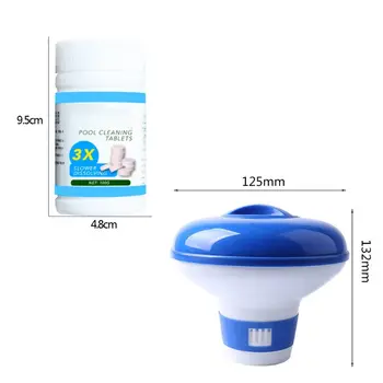 

Swimming Pool Chlorine Dispenser Plus 100 tablets Chlorine Tablets Chemical Floater Chlorine Bromine Tablets for pool Floating