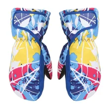 Детские лыжные перчатки для катания на сноуборде; теплые зимние варежки; утепленные детские перчатки для мальчиков и девочек; водонепроницаемые детские лыжные перчатки