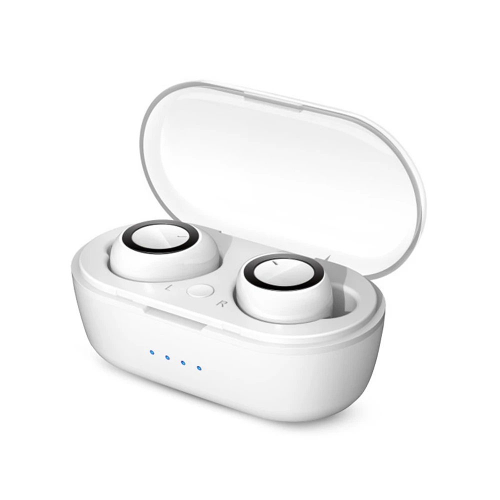 TWS Bluetooth 5,0 активная беспроводная гарнитура шумоподавление с микрофоном Hands-free гарнитура с мобильным питанием - Цвет: Белый