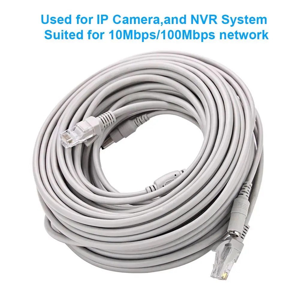 Ip-камера кабель CCTV 30 м опционально серый CAT5/CAT-5e Ethernet кабель RJ45 и DC мощность CCTV сети Lan кабель для системы ip камера s