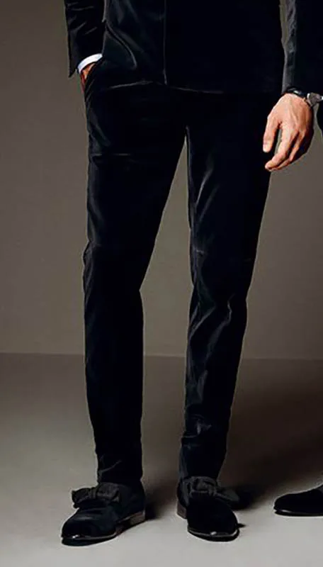 Men Pants Classic Velvet Black Men Suit Pants Oversize Formal Business Casual Men's Trousers Made Slim Fit Plus Size Men Pants
