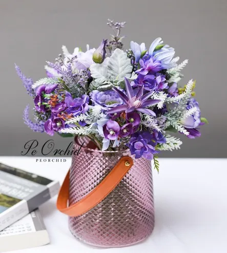 Peorchid bonito roxo bouquet de casamento para