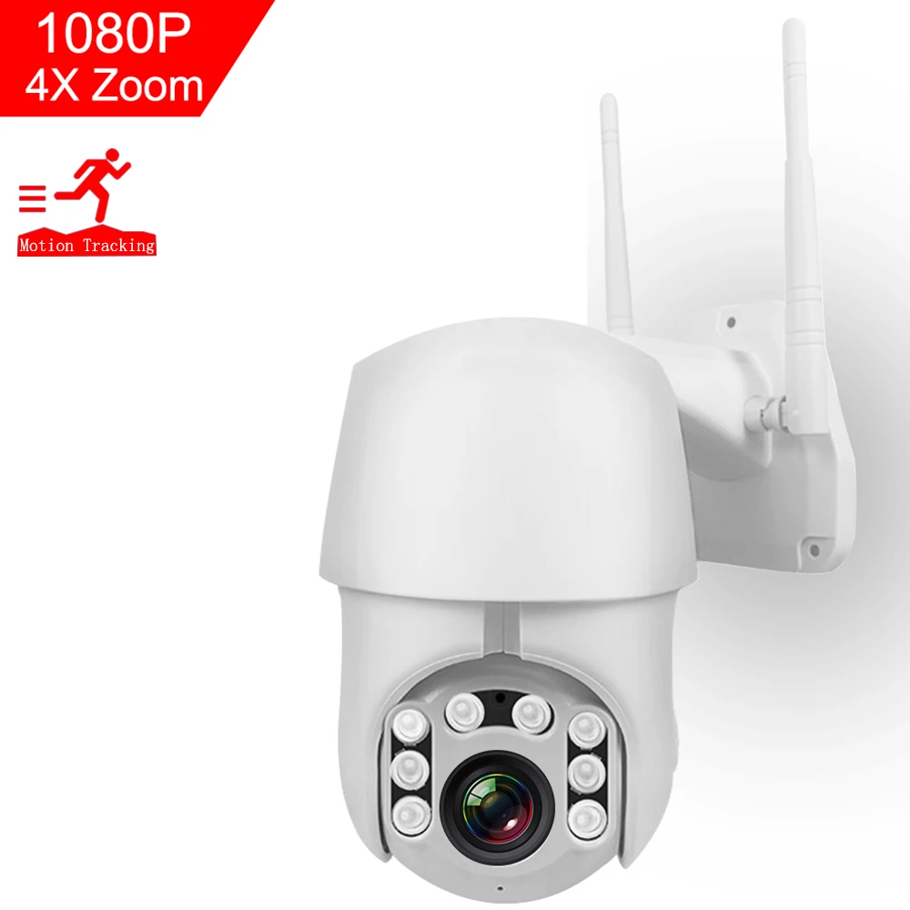 Камера видеонаблюдения 1080P IP Wi Fi PTZ беспроводная скоростная купольная 8