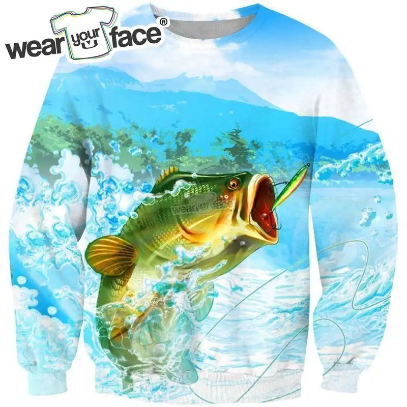 Bait Fishing 3D All Over Printed Sweatshirts Zipper Hoodies Casual Tracksuits Shorts Streetwear Vocation Unisex Men Clothes