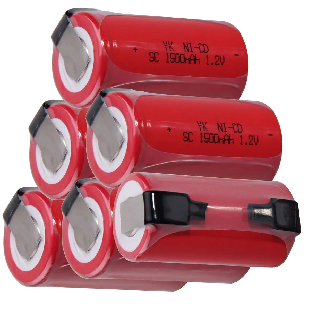 6 шт SC батареи 1500mah 1,2 v subc nicd батареи случайный цвет