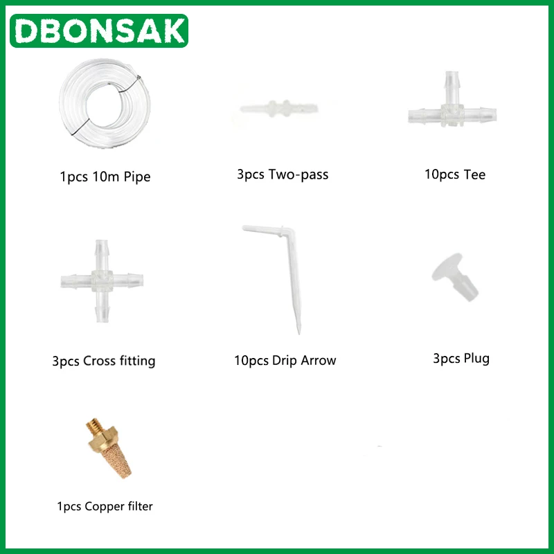 

Automatic Watering Device Accessories Tee Cross Plug Connector Water Hose Filter Drip Arrow
