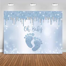 خلفية لحديثي الولادة للاستحمام خلفية لصورة الطفل مخصصة خلفية زرقاء لامعة لأقدام الطفل خلفية لعيد الميلاد لاستوديو الصور