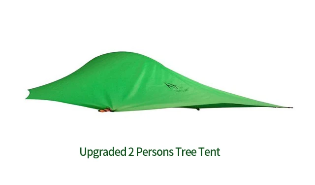 SKYSURF кемпинговая подвесная палатка с деревом для 2 человек, сверхлегкая треугольная подвесная палатка для кемпинга, переносная Водонепроницаемая гамак-палатка - Цвет: Upgraded  green