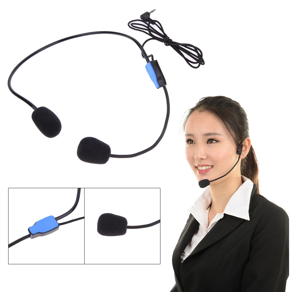 Professional 45dBWired Microphone Wired Hands Free Headset Microphone Mic system Megaphone Speaker Teacher for Loudspeaker