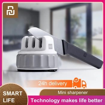 

Youpin Huohou three-wheel knife sharpener original mini knife sharpener can be fixed one-handed sharpener 30 seconds sharp as ne