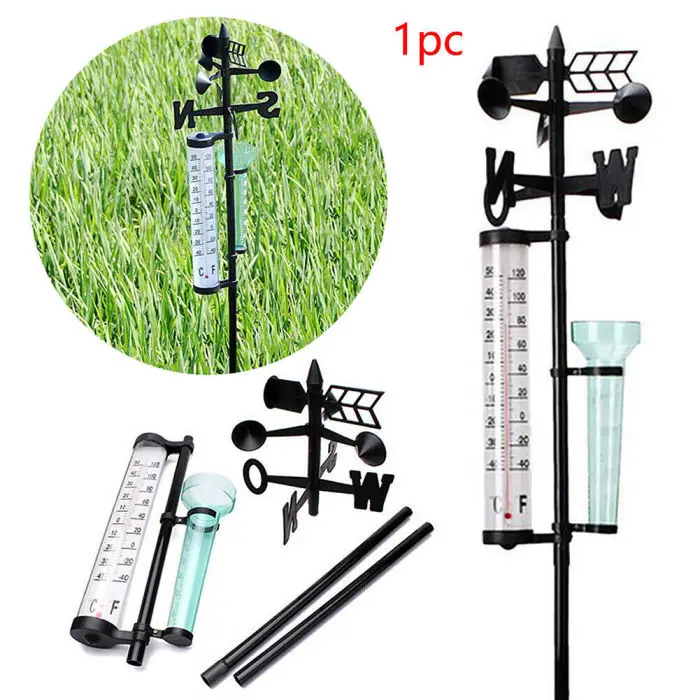 Садовая уличная метеостанция, метеоизмерительный прибор, инструмент для измерения ветра и дождя, термометр, DQ-капля