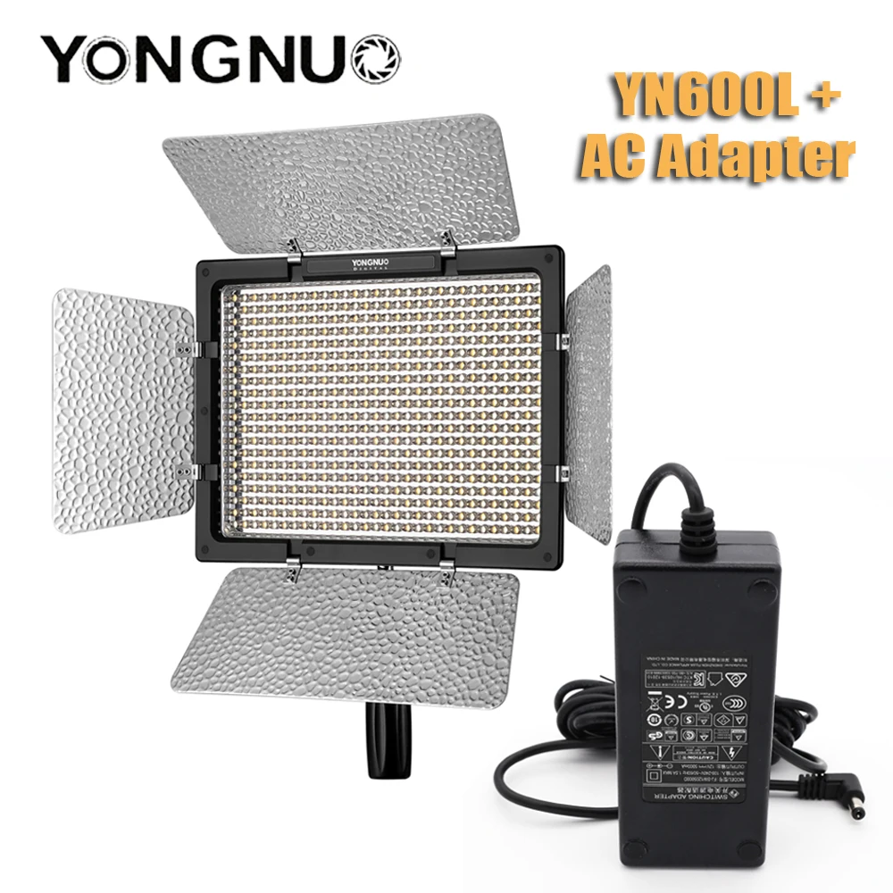 

YONGNUO YN600L 600 LED Studio Video Light with AC power adapter Panel LED Photography lights Wireless 2.4G Remote APP Remote