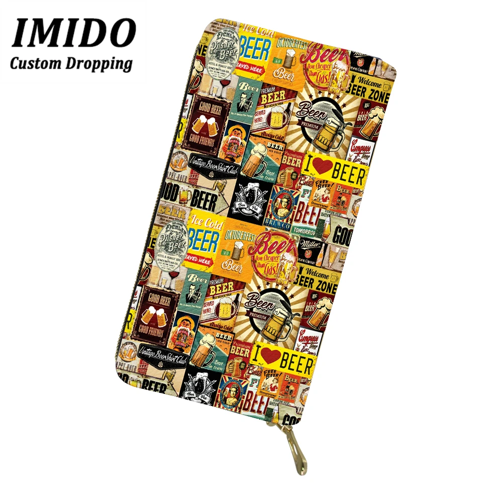 IMIDO, женские кошельки, британский стиль, Эйфелева башня, узор, многофункциональные кошельки на молнии, женский кошелек, сумка, кошелек для мобильного телефона, новинка