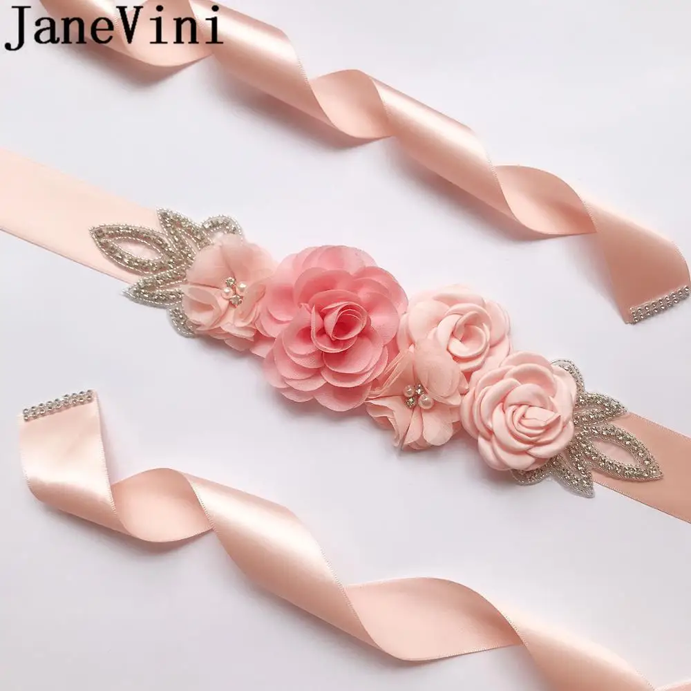 JaneVini,, ручная работа, тонкий пояс, стразы, жемчуг, цветы, пояс для невесты, элегантные кружевные ленты, Свадебные ремни для невесты