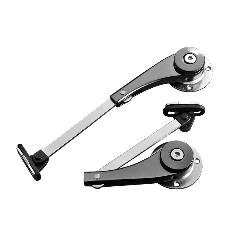 

2PC Adjustable Kitchen cabinet door support hinges Thicken Zinc alloy lift rod cushioning for Tatami Wood Furniture Hardware