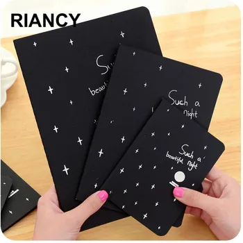 

1pc Black Paper Sketchbook Bullet journal Cute Notebook paper Weekly Planner Accessories Stationery Diary Agenda Travel 01630
