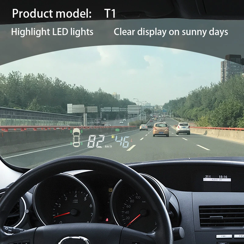 Custom Fit T1 HUD проектор Head Up дисплей автомобиля Obd2 автомобиля OBD вождения компьютера ветрового стекла превышения скорости сигнализации