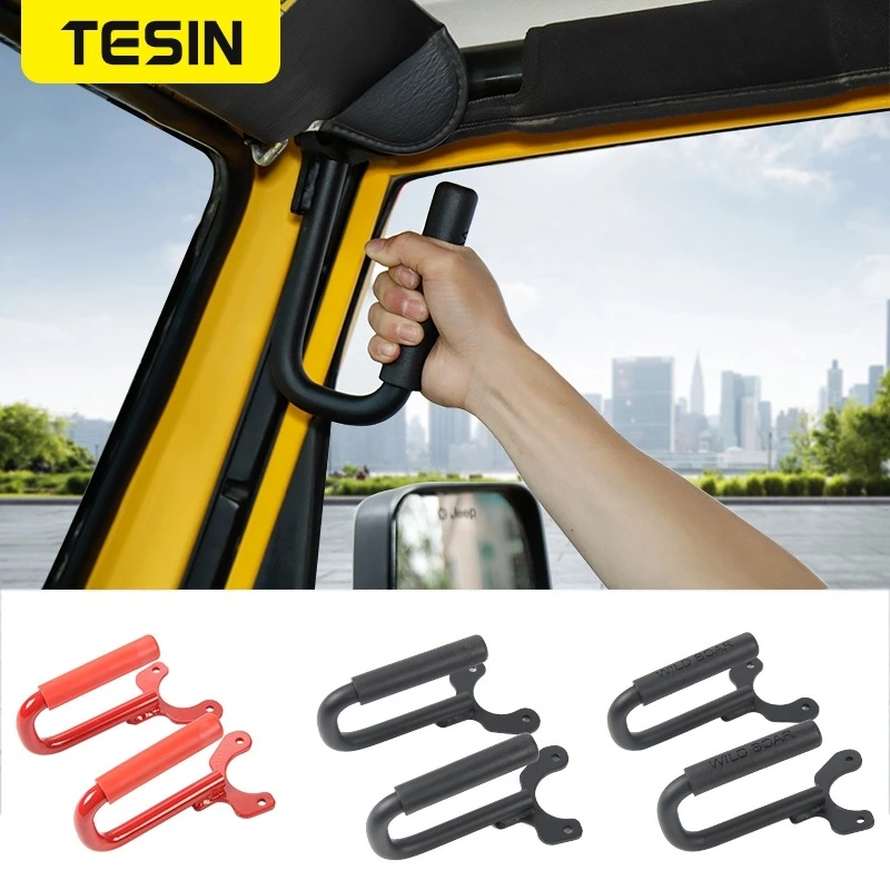 Tesin Car Front Row Top Grab Handle For Jeep Wrangler Tj 1997 1998 1999  2000 2001 2002 2003 2004 2005 2006 Interior Accessories - Interior  Mouldings - AliExpress