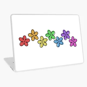 

Rainbow flowers doodle laptop sticker laptop skin 12 13 14 15 17 inch for MacBook HP Acer Dell ASUS Lenovo Xiaomi