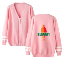 Странные Вещи v-образным вырезом мужской свитер-кардиган/женский модный Повседневный свитер странные вещи кардиган свитер розовый повседневные топы