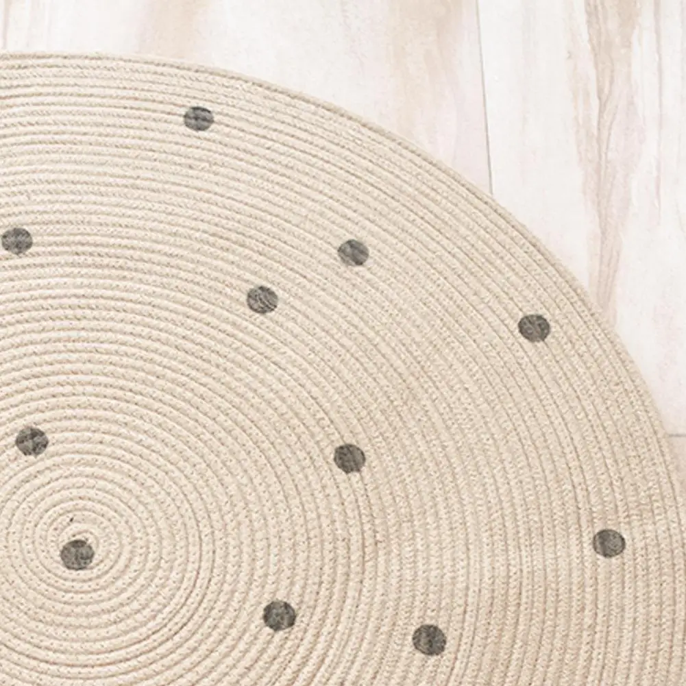 Диаметр 90 см мягкое одеяло уникальный ткацкий Плетеный джутовый коллекционный коврик ручной работы из натуральных волокон натуральный круглый коврик для детей Прямая поставка