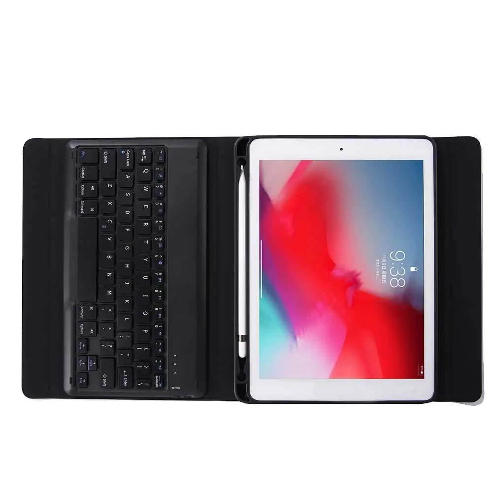 Беспроводная клавиатура чехол для планшета для iPad 10,2 дюймов iPad 7th Gen из искусственной кожи чехол-подставка для iPad 7th A2197 A2200 A2198
