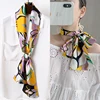 Choice Long Small Women Silk Scarf Tie Decorated Professional Neck Cover Multi-functional Tin Spring Travel Ladies Neckerchiefs 2